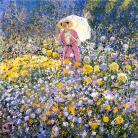 The Flower Garden by Frederick Carl Frieseke
