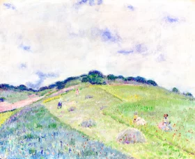 Hill At Giverny by Frederick Carl Frieseke Hill At Giverny by Frederick Carl Frieseke
