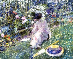 Garden In June by Frederick Carl Frieseke Garden In June by Frederick Carl Frieseke