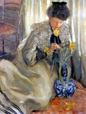 The Yellow Tulip by Frederick Carl Frieseke