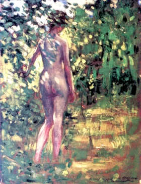 Nude In A Glade by Frederick Carl Frieseke Nude In A Glade by Frederick Carl Frieseke