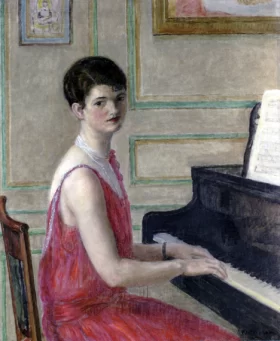 Woman At A Piano by Frederick Carl Frieseke Woman At A Piano by Frederick Carl Frieseke