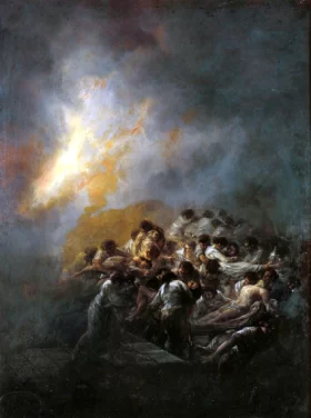Fire at Night by Francisco Goya