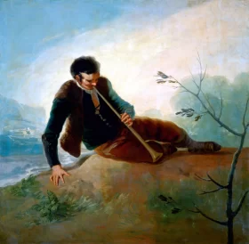 Shepherd playing the dulzaina by Francisco Goya Shepherd playing the dulzaina by Francisco Goya