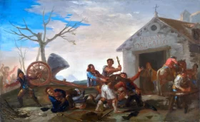 The fight at the Mesón del Gallo 1777 by Francisco Goya The fight at the Mesón del Gallo 1777 by Francisco Goya