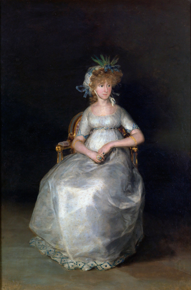 Portrait of María Teresa de Borbón y Vallabriga, 15th Countess of Chinchón 1800 by Francisco Goya, oil painting reproduction on canvas Portrait of María Teresa de Borbón y Vallabriga, 15th Countess of Chinchón 1800 by Francisco Goya