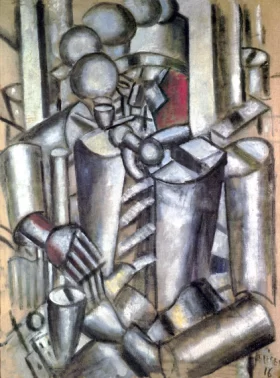Soldier with a pipe by Fernand Leger