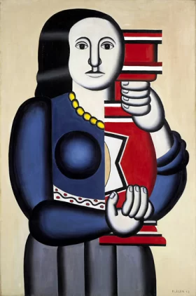 Woman Holding a Vase by Fernand Leger