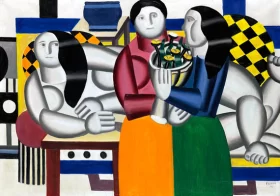 Les trois femmes au bouquet by Fernand Leger Les trois femmes au bouquet by Fernand Leger