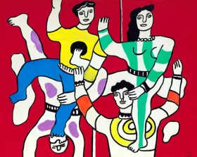 Les quatre acrobates by Fernand Leger Les quatre acrobates by Fernand Leger