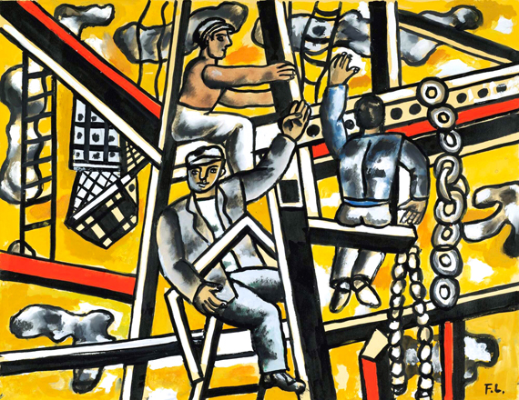 Les Constructeurs by Fernand Leger, oil painting reproduction on canvas Les Constructeurs by Fernand Leger