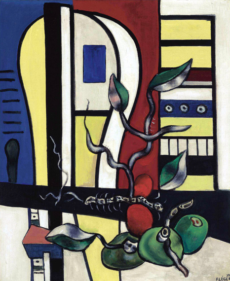 Composition aux Trois Fruits by Fernand Leger, oil painting reproduction on canvas Composition aux Trois Fruits by Fernand Leger