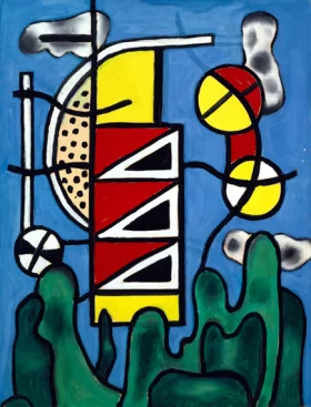 Le Signal dans Le Paysage by Fernand Leger