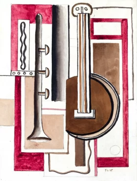 Composition à La Mandoline et à La Trompette by Fernand Leger Composition à La Mandoline et à La Trompette by Fernand Leger