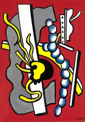 Contrastes Sur Fond Rouge by Fernand Leger Contrastes Sur Fond Rouge by Fernand Leger