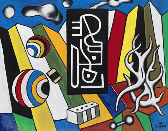 Objets dans L’espace by Fernand Leger, oil painting reproduction on canvas Objets dans L'espace by Fernand Leger