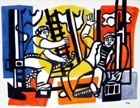 Étude Pour Les Constructeurs by Fernand Leger Étude Pour Les Constructeurs by Fernand Leger