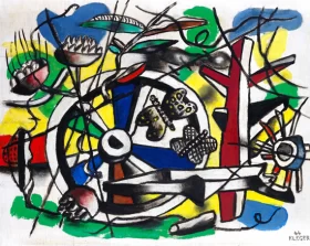 Les Papillons dans La Roue by Fernand Leger