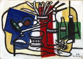 Three Bottles by Fernand Leger