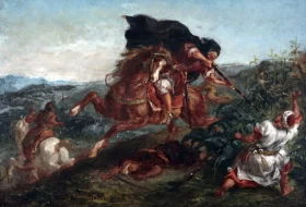 Le Combat by Eugene Delacroix