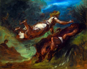 Hesiod and the Muse by Eugene Delacroix Hesiod and the Muse by Eugene Delacroix