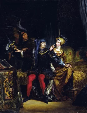 Charles Vi and Odette De Champdivers 1825 by Eugene Delacroix