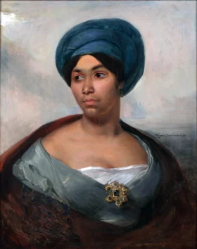 Portrait of a Woman in a Blue Turban 1827 by Eugene Delacroix