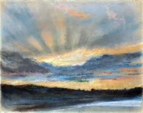 Sunset 1850 by Eugene Delacroix
