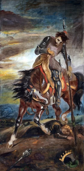 King Roderick 1833 by Eugene Delacroix King Roderick 1833 by Eugene Delacroix