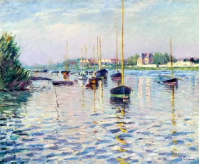 Bateaux Au Mouillage Sur La Seine à Argenteuil 1892 by Gustave Caillebotte Bateaux Au Mouillage Sur La Seine à Argenteuil 1892 by Gustave Caillebotte