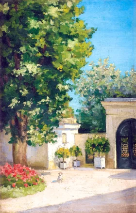Yerres. De L’exèdre, Le Porche De La Demeure Familiale 1875 by Gustave Caillebotte Yerres. De L’exèdre, Le Porche De La Demeure Familiale 1875 by Gustave Caillebotte