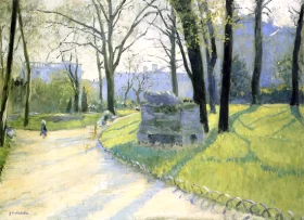 The Parc Monceau 1878 by Gustave Caillebotte The Parc Monceau 1878 by Gustave Caillebotte