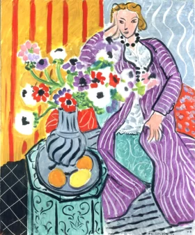 Purple Robe and Anemones by Henri Matisse