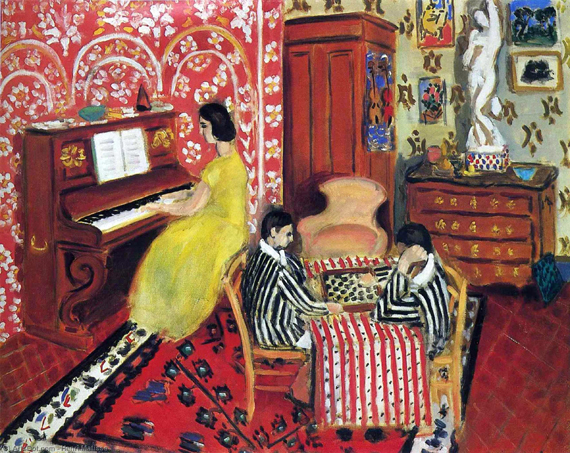 Pianist and Checker Players by Henri Matisse, oil painting reproduction on canvas Pianist and Checker Players by Henri Matisse