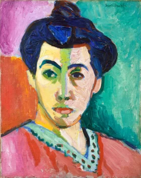 Portrait of Madame Matisse. The Green Line by Henri Matisse