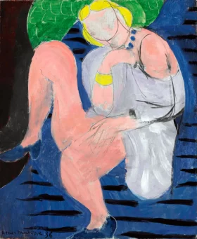 Nu assis, fond bleu by Henri Matisse