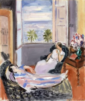 Interior with Two Figures, Open Window by Henri Matisse Interior with Two Figures, Open Window by Henri Matisse