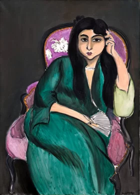 Laurette in Green in a Pink Chair by Henri Matisse