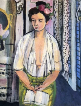 Reader, Flowers in Her Hair by Henri Matisse Reader, Flowers in Her Hair by Henri Matisse