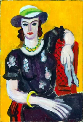 The Embroidered Dark Blouse (Woman in Red Chair) by Henri Matisse The Embroidered Dark Blouse (Woman in Red Chair) by Henri Matisse