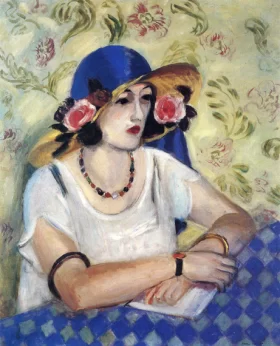 The Woven Italian Straw Hat by Henri Matisse