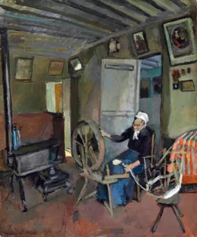 La devideuse picarde (La mère massé dans son intérieur à Bohain) by Henri Matisse La devideuse picarde (La mère massé dans son intérieur à Bohain) by Henri Matisse