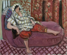 Woman on Rose Divan by Henri Matisse Woman on Rose Divan by Henri Matisse