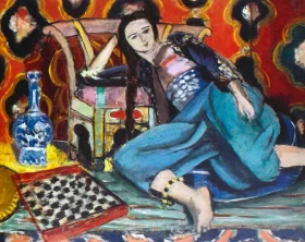Lady In Blue Silk Dress by Henri Matisse Lady In Blue Silk Dress by Henri Matisse