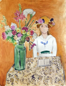 La fille en blanc et le bouquet by Henri Matisse