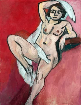 Naked woman in white cloth by Henri Matisse