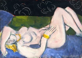 Reclining Nude on a Violet Background by Henri Matisse Reclining Nude on a Violet Background by Henri Matisse