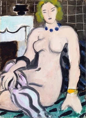 Nude with Blue Necklace (Nu au collier bleu) by Henri Matisse Nude with Blue Necklace (Nu au collier bleu) by Henri Matisse