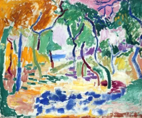 Landscape at Collioure, Study for "The Joy of Life" by Henri Matisse Landscape at Collioure, Study for "The Joy of Life" by Henri Matisse