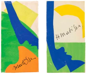 Maquette pour la couverture du catalogue de l'exposition "Henri Matisse, Papiers découpés" chez Berggruen & Cie. by Henri Matisse
